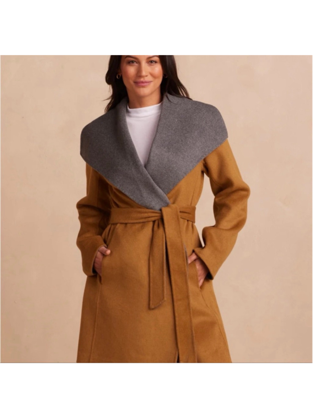 SUMMERSAULT Warmest Wool Wrap Coat Size XL